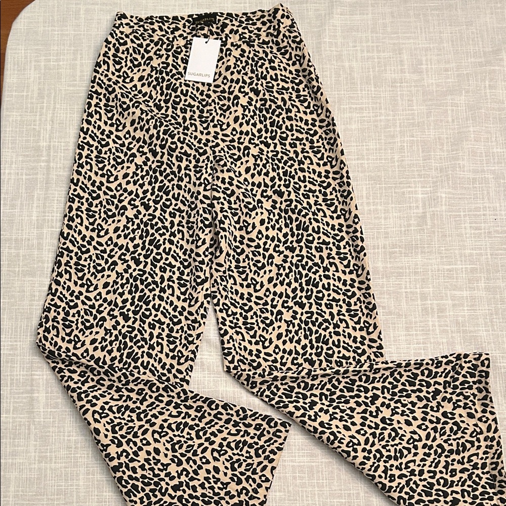 NWT Sugarlips Leopard Print Pants